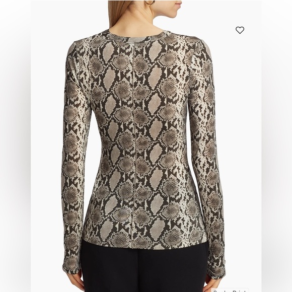 rag & bone Sabeen Snake-Print Long-Sleeve Shirt - Picture 3 of 7